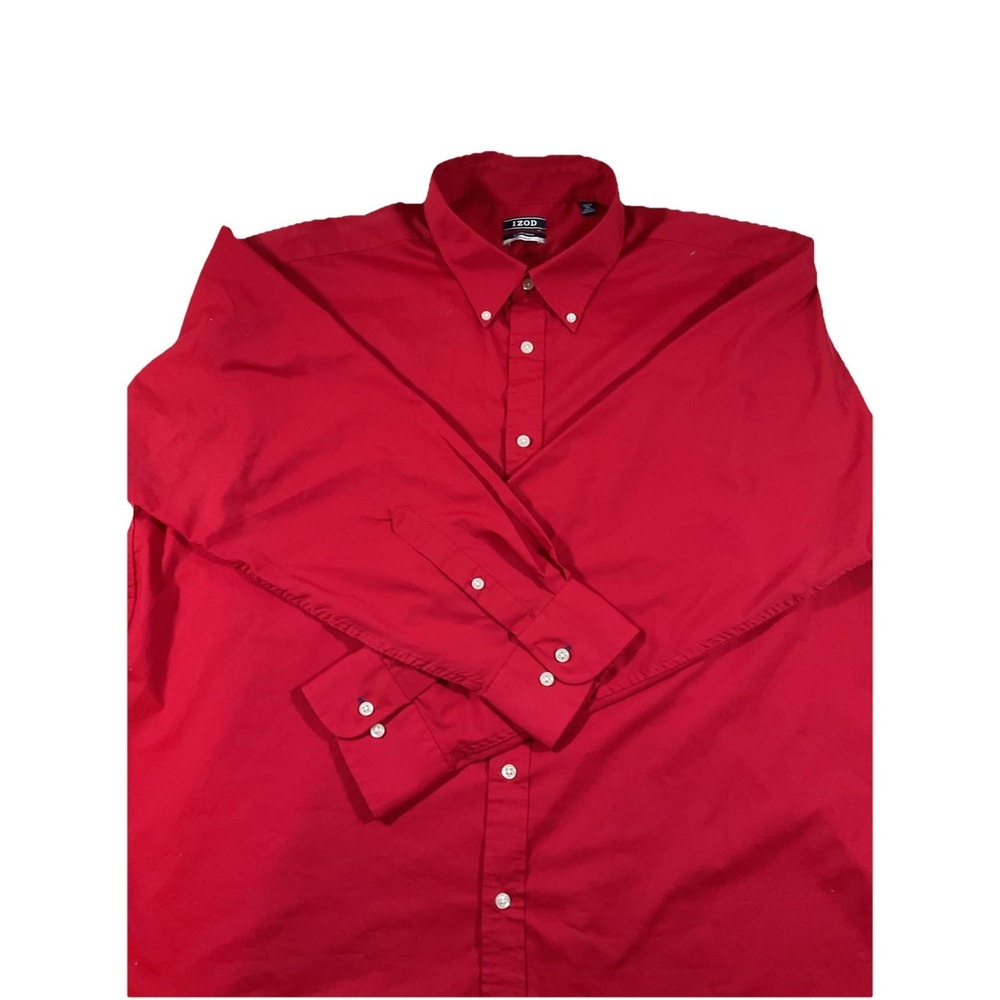 Men's Izod 18 34/35‎ Big Fit Long Sleeve Button Down Shirt XL K11